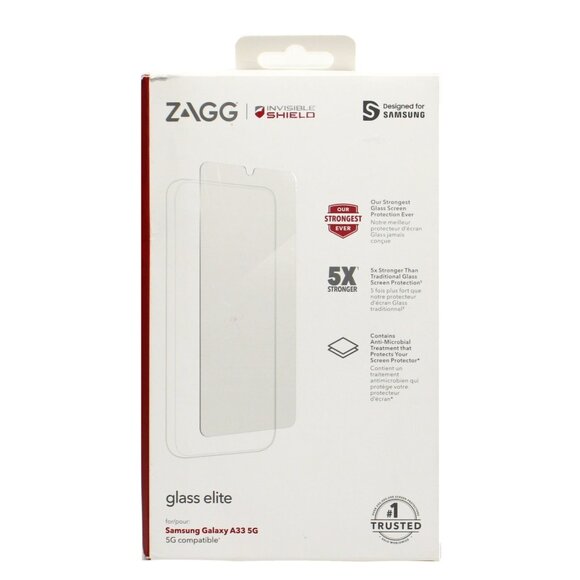 ZAGG InvisibleShield Glass Elite Screen Protector for Samsung GA33 5G 5X Shatter
